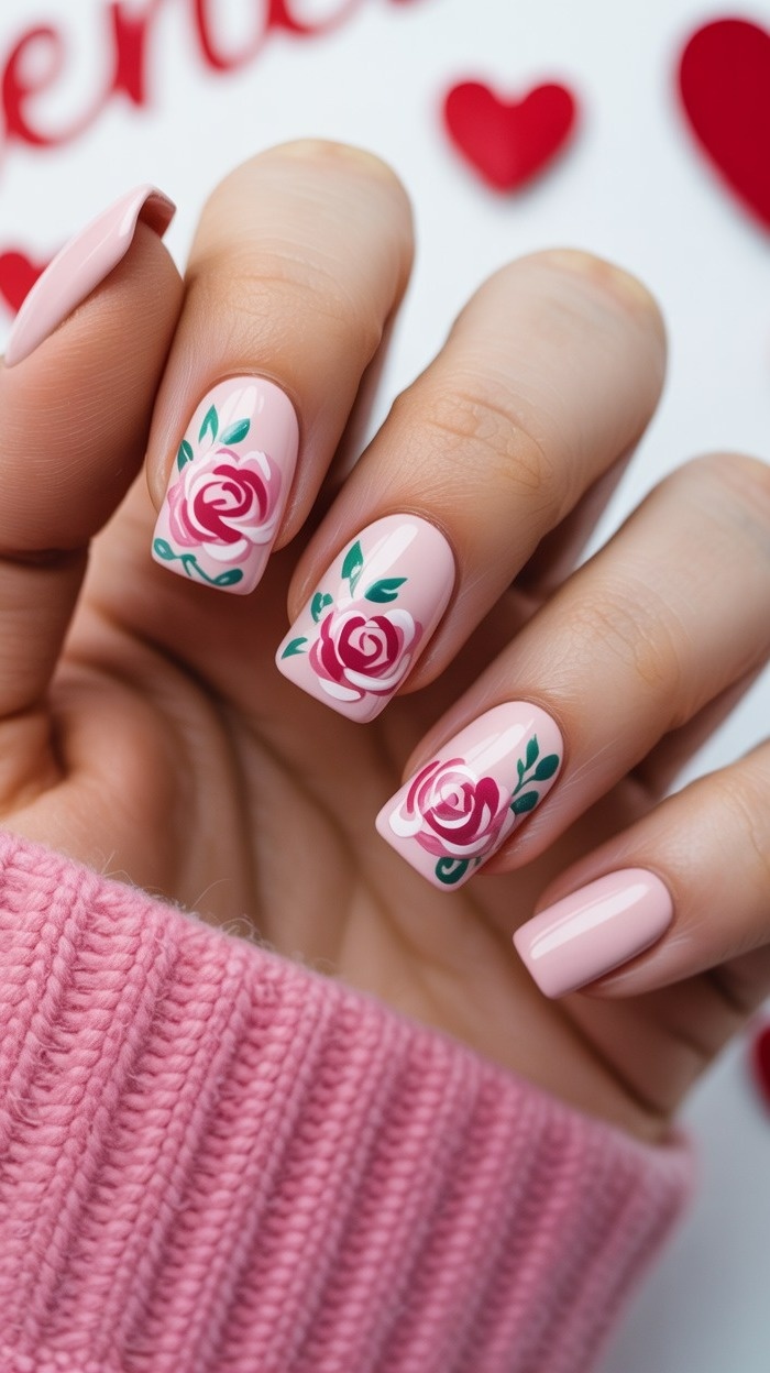 ناخن مربعی طرح دار و ساده